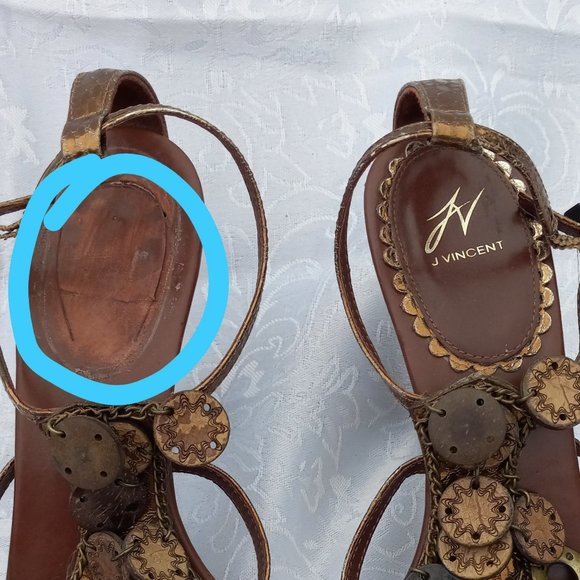 J. Vincent Embellished Mackenzie Heeled Sandals 6.5 - Picture 13 of 13